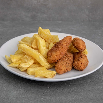 3 Chicken Goujons & Chips